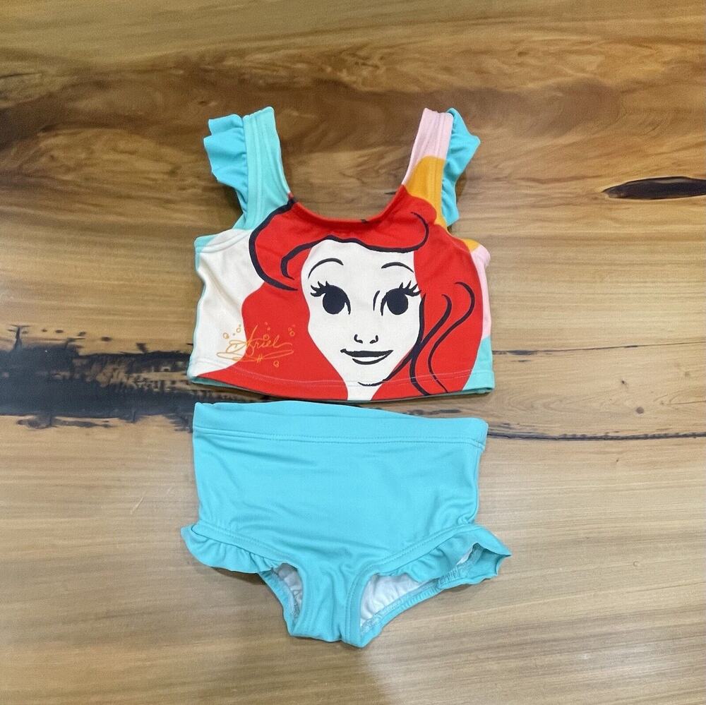 Hanna Andersson Disney Ariel Little Mermaid Disney Swim Suit 85 2t bikini